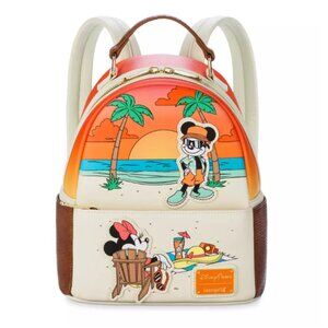 Mickey and Minnie Mouse Beach Loungefly Mini Backpack